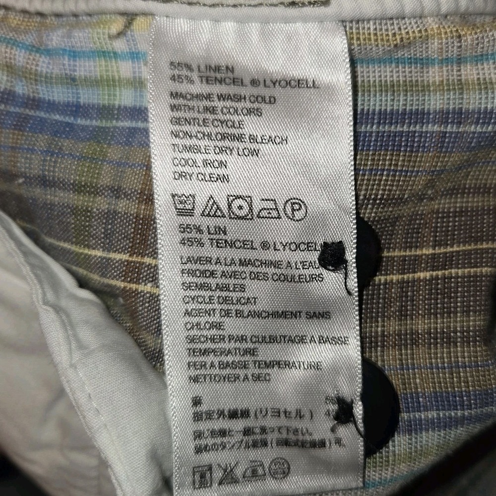 Tommy Bahama Linen Blend Shorts Men's 36 Plaid Chinos Breathable Preppy Casual - Picture 5 of 12